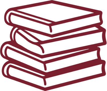 a stack of books with a red bookmark on top of it, showing individual researchers as service users