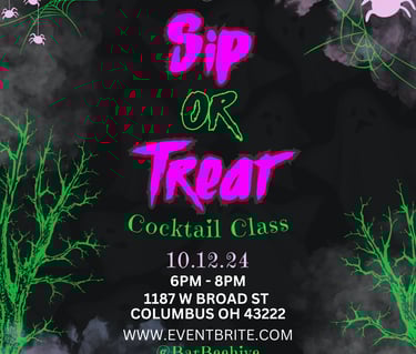 halloween cocktail class columbus ohio
