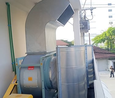 ระบบดูดควันครัวอุตสาหกรรม | professional kitchen ventilation system design & installation in Thailan
