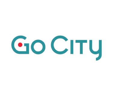 Go City logo in teal text with a red dot on a black background for travel sightseeing passes.