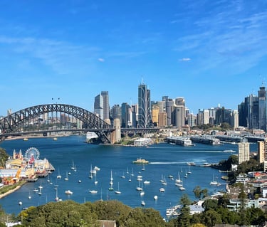 Skylines of Sydney CBD seen from North Sydney,