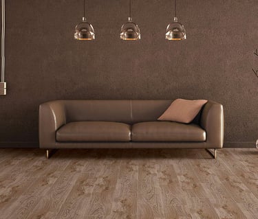 Oak Wheat Laminate Flooring Installed Image