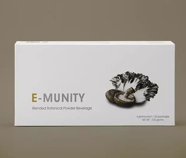 Emunity mushroom-based product, a powerful blend to strengthen your natural immunity. 