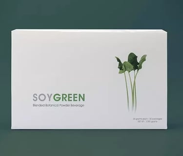 SoyGreen plant-based soy protein supplement box, our #1 bestseller for daily vitality.