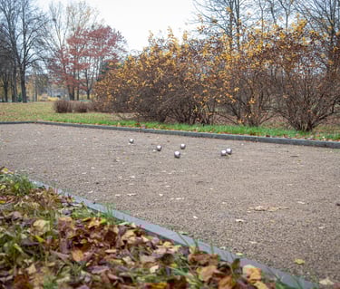 petankės aikštelė Jaunimo parke Alytuje