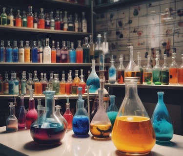 A small glass jar with natural oils and herbs beside it, suggesting DIY lubricant ingredients.