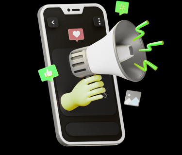 mobile phone with social media ads