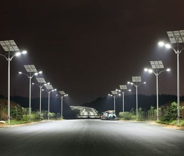 Street lighting installation and maintenance for improved illumination.