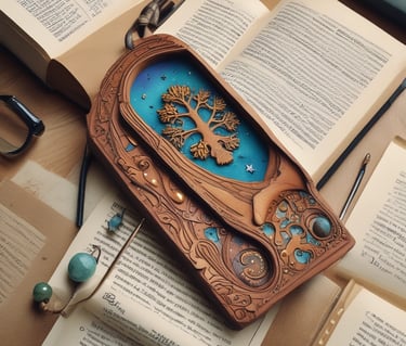 A collection of colorful art-inspired gifts displayed elegantly.