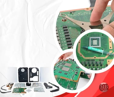 Es un banner o imagen en el que muestra placas electrónicas y enlace a mi servicio técnico.