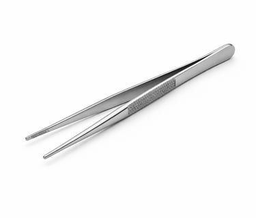 stainless steel dressing forceps instrument CE certified for handling dressings.