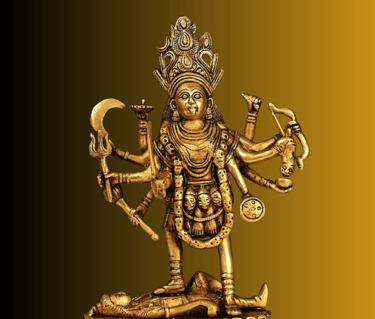 a statue of a hindu god maa kali