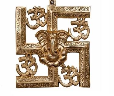 "brass swastikas"