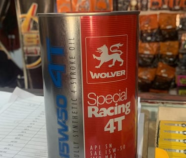 Lata de aceite de motor Wolver Special Racing 4T totalmente sintético 15W-50