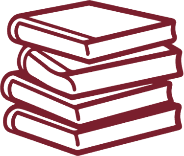 a stack of books with a red bookmark on top of it, showing individual researchers as service users