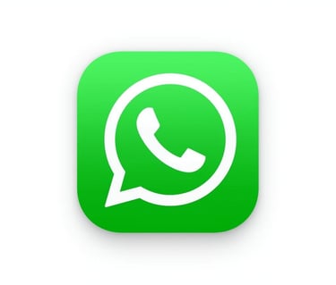 a green whatsapporter with a white background