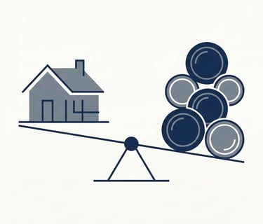 Ilustración sobre pagar de más por una vivienda