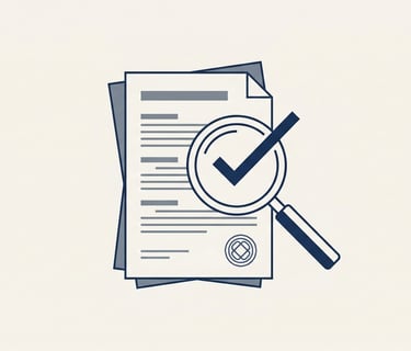Ilustración de revisión antes de firmar