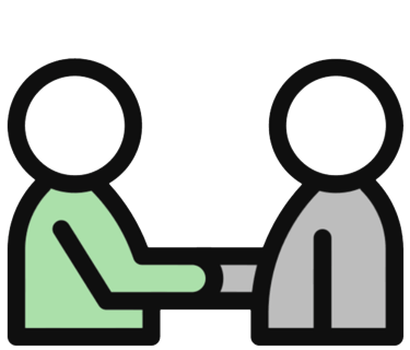 two people shaking hands