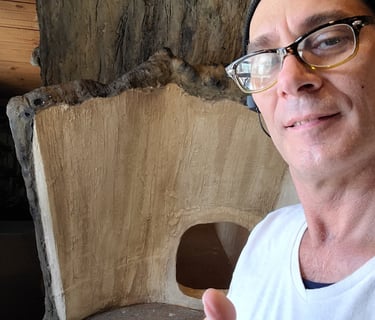 Michael, with American Painting Specialist, decorative painting at Fox Island, Indiana State Park.