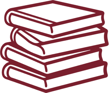 a stack of books with a red bookmark on top of it, showing individual researchers as service users