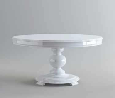 a white table with a white table top