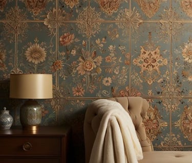 a couch with a blanket on it