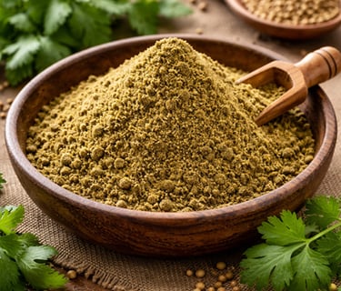 High quality coriander powder bulk supplier India – aromatic spice powder for global food industry