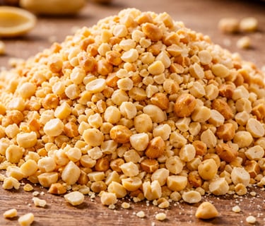 Diced peanuts exporter India – chopped peanuts 2–5mm for bakery, confectionery and toppings