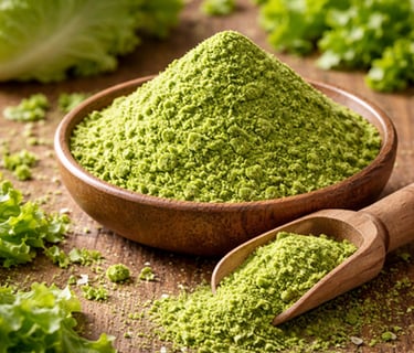 Lettuce powder exporter India – fine greens vegetable powder for smoothie & health food industry