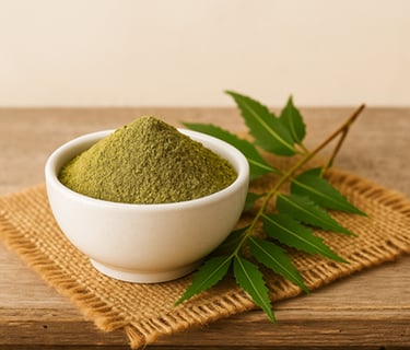 Export quality neem powder packed in food grade packaging for international market