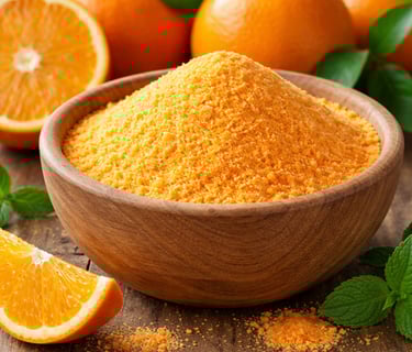 orange powder exporter India – citrus fruit powder for beverage and food processing