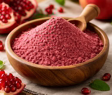 Pomegranate powder exporter from India – antioxidant rich fruit powder for beverages