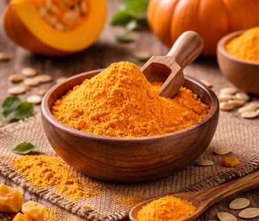 Pumpkin powder exporter from India – natural orange vegetable powder for bakery and functional food