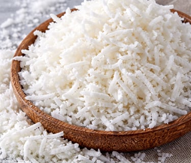 Shredded coconut bulk supplier India – fine and medium grade for bakery applications