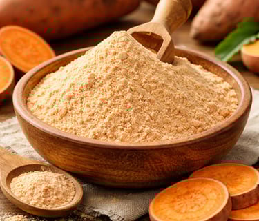 sweet potato powder exporter India – smooth texture vegetable powder for bakery and premix industry