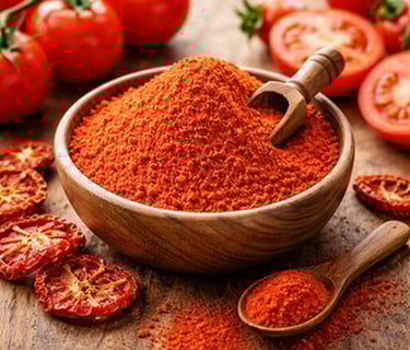 Tomato powder bulk exporter from India – rich color vegetable powder for sauces, soups and seasoning