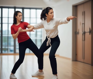 A compassionate counselor listening attentively to a woman in a cozy office setting.