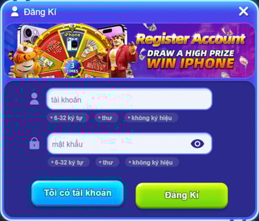 G168 casino register account interface