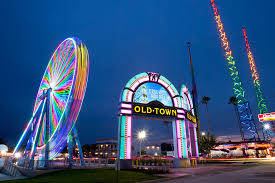 View of Old Town Kissimmee Ferris wheel from Smokelink dispensary on Highway 192