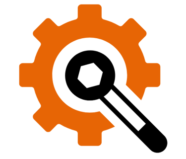 Icon of a gear and rachet representing services