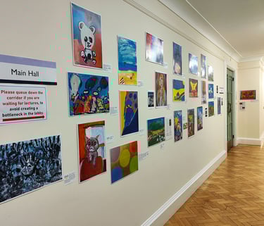 Oxford university display of Ukrainian internally displaced children