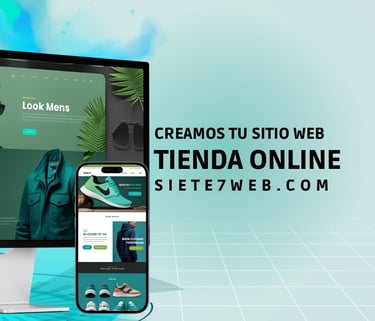 Creamos tu sitio web tienda online | siete7web.com