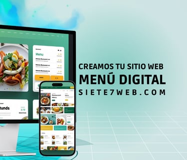 Creamos tu sitio web menú digital | siete7web.com