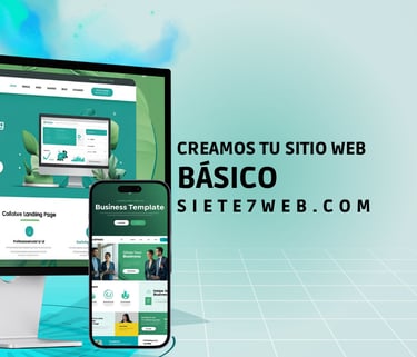 Creamos tu sitio web básico | siete7web.com