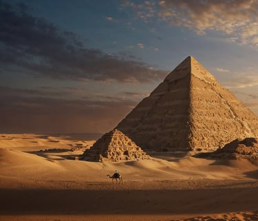 The Pyramids at sunset