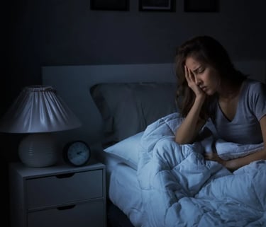 femme qui a des troubles du sommeil, insomnie. se faire aider par un magnetiseur à Nantes