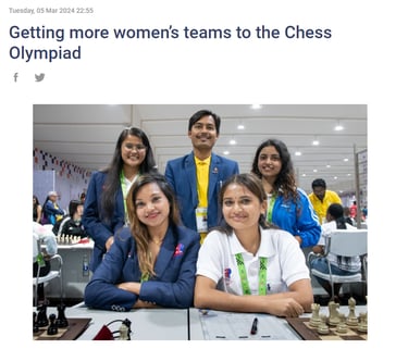 FIDE Chess. Womens's Commission. Getting more women’s teams to the Chess Olympiad