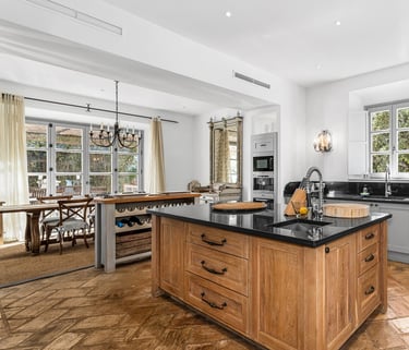 Beautifully appointed luxury kitchen at Finca Santa Katerina