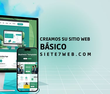 Creamos su sitio web básico | siete7web.com